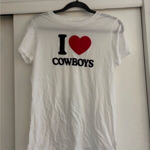 White and Red Short Sleeve Tee with Bold Graphic